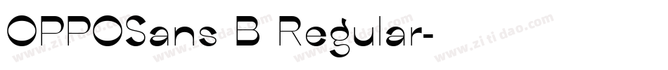 OPPOSans B Regular字体转换